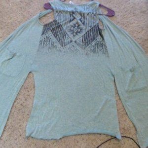 Knitworks Decorated Bedazzled Blue Cardigan